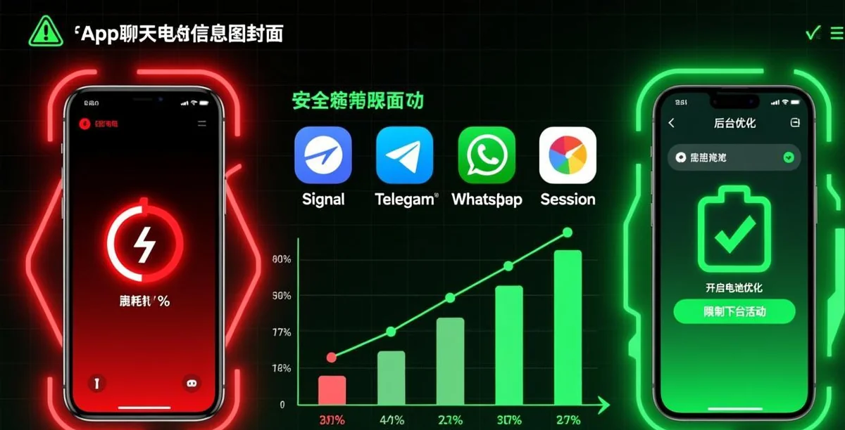 加密聊天App耗电与后台运行优化:Signal/Telegram/WhatsApp/Session 哪款最省电?(2026实测)