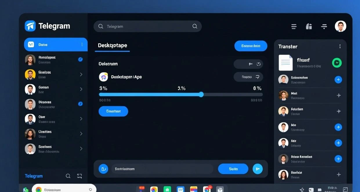 Telegram 电脑版界面