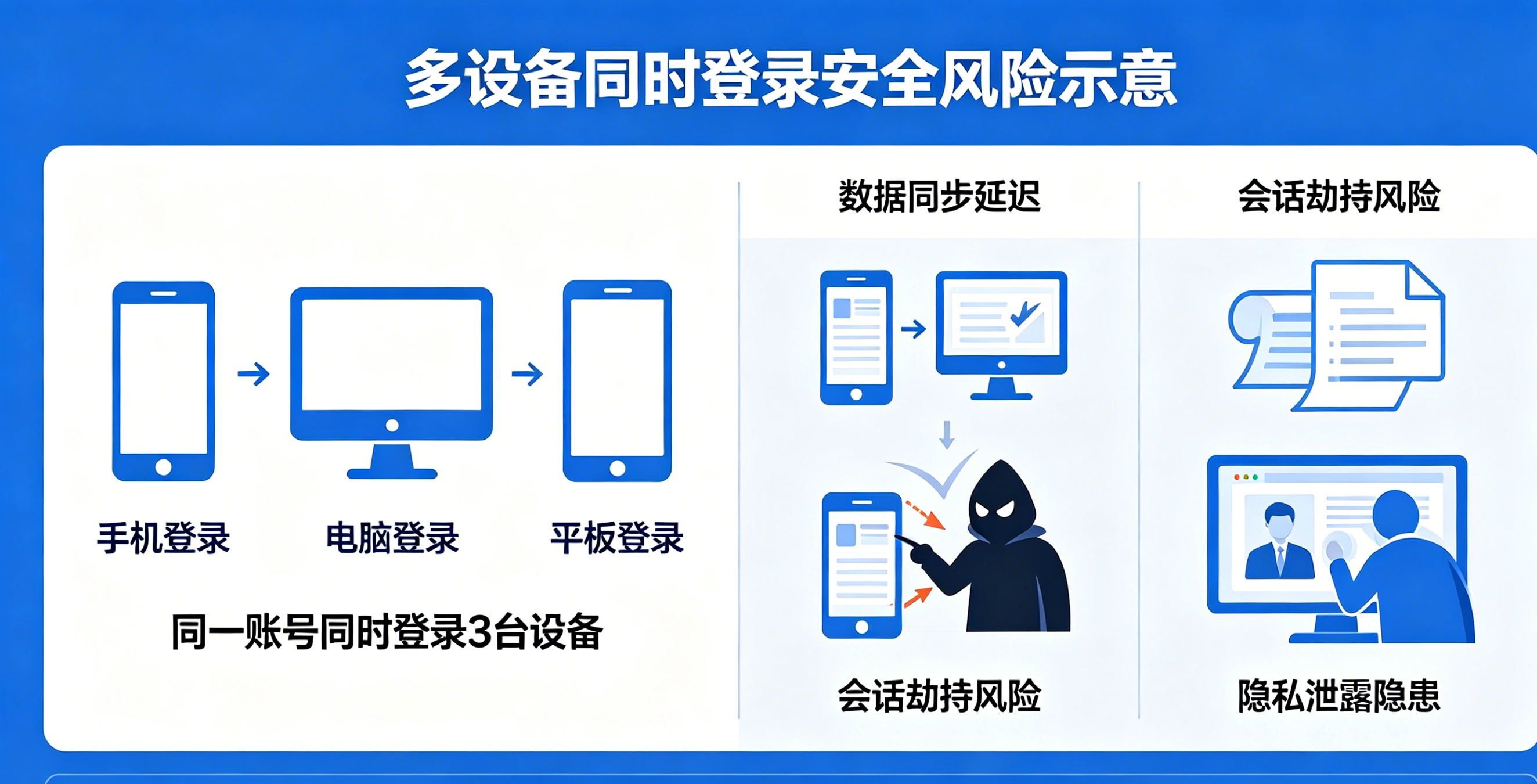 多设备登录安全风险示意
