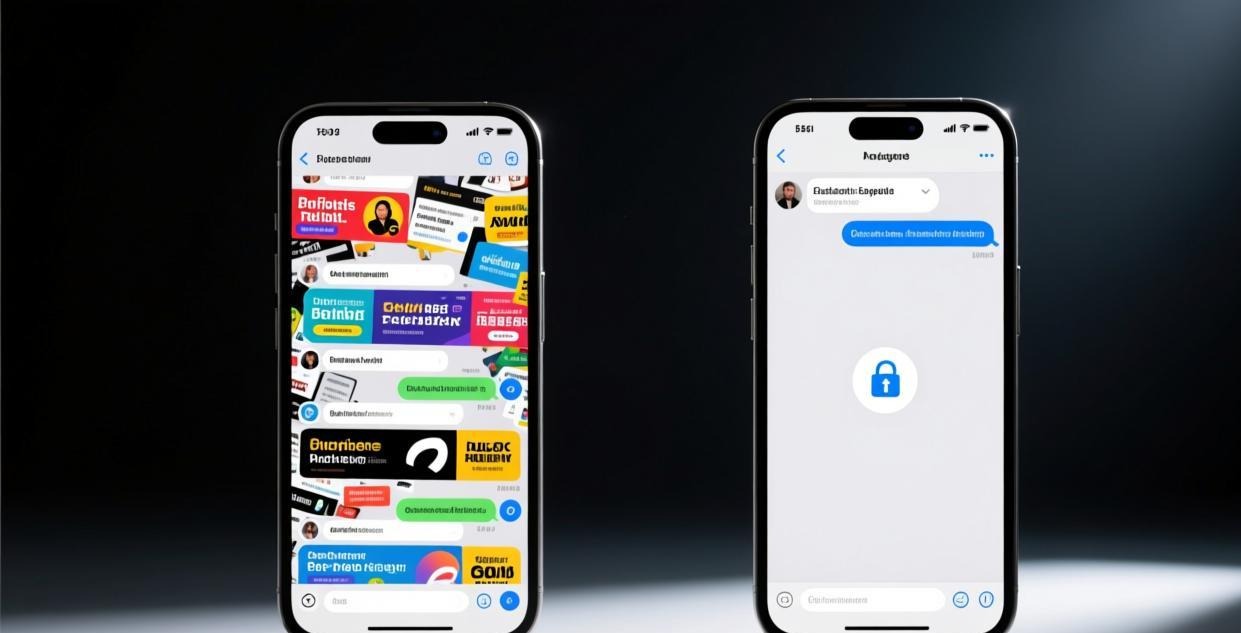 有广告与无广告聊天软件界面对比